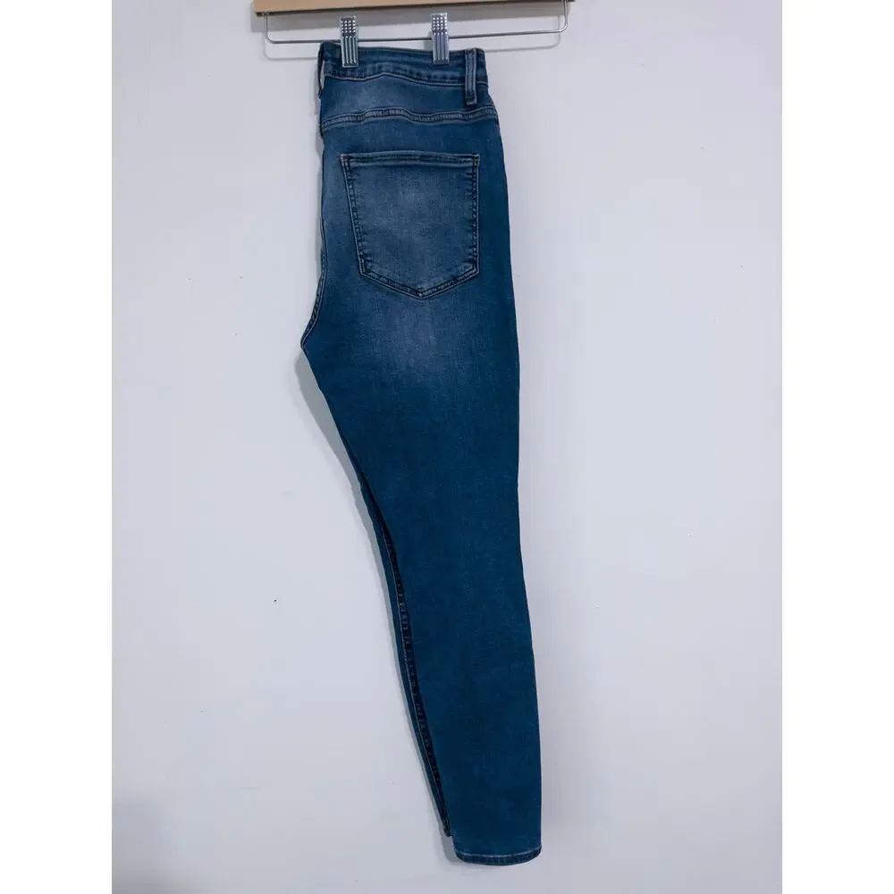 Forever 21 high-rise‎ distressed jeans sz 28 Y2K streetwear festival grunge